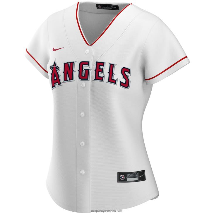 Women Los Angeles Angels Nike White Home Replica Custom Jersey MLB Jerseys 6P0T720