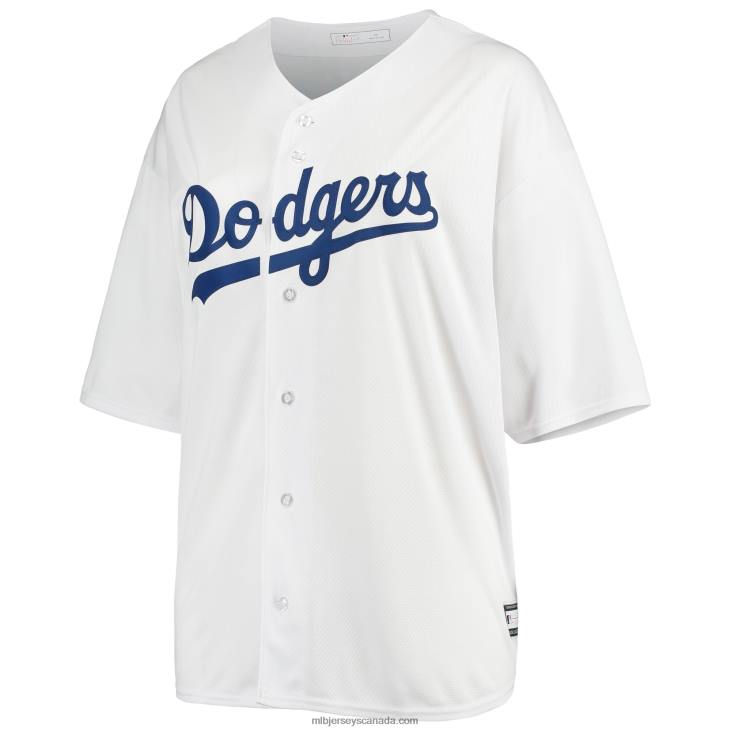 Women Los Angeles Dodgers Clayton Kershaw White Plus Size Replica Player Jersey MLB Jerseys 6P0T1079