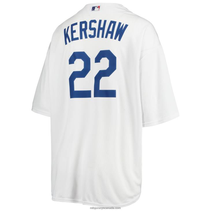 Women Los Angeles Dodgers Clayton Kershaw White Plus Size Replica Player Jersey MLB Jerseys 6P0T1079