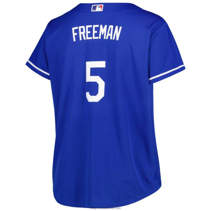 Women Los Angeles Dodgers Freddie Freeman Royal Plus Size Replica Player Jersey MLB Jerseys 6P0T911