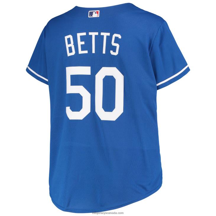 Women Los Angeles Dodgers Mookie Betts Royal Plus Size Replica Player Jersey MLB Jerseys 6P0T901