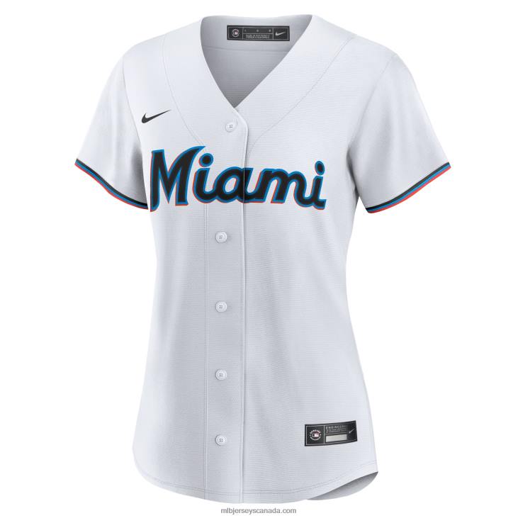 Women Miami Marlins Nike White Home Blank Replica Jersey MLB Jerseys 6P0T807