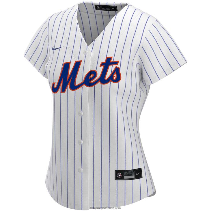 Women New York Mets Nike White Home Replica Custom Jersey MLB Jerseys 6P0T549