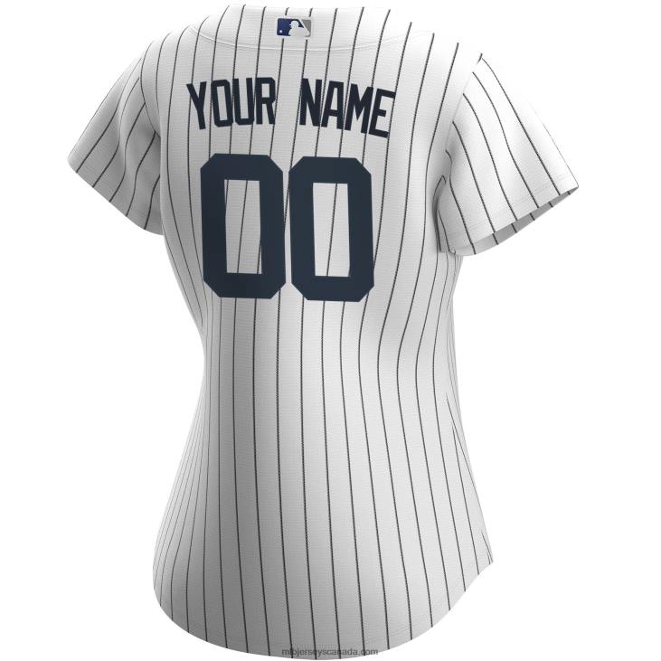 Women New York Yankees Nike White Home Replica Custom Jersey MLB Jerseys 6P0T255