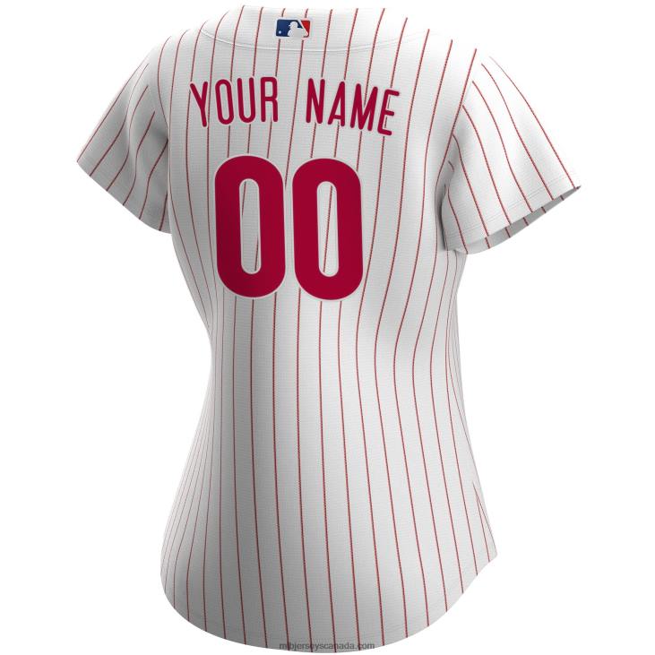 Women Philadelphia Phillies Nike White Home Replica Custom Jersey MLB Jerseys 6P0T318