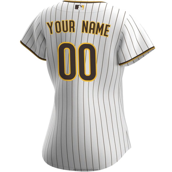 Women San Diego Padres Nike White Home Replica Custom Jersey MLB Jerseys 6P0T198